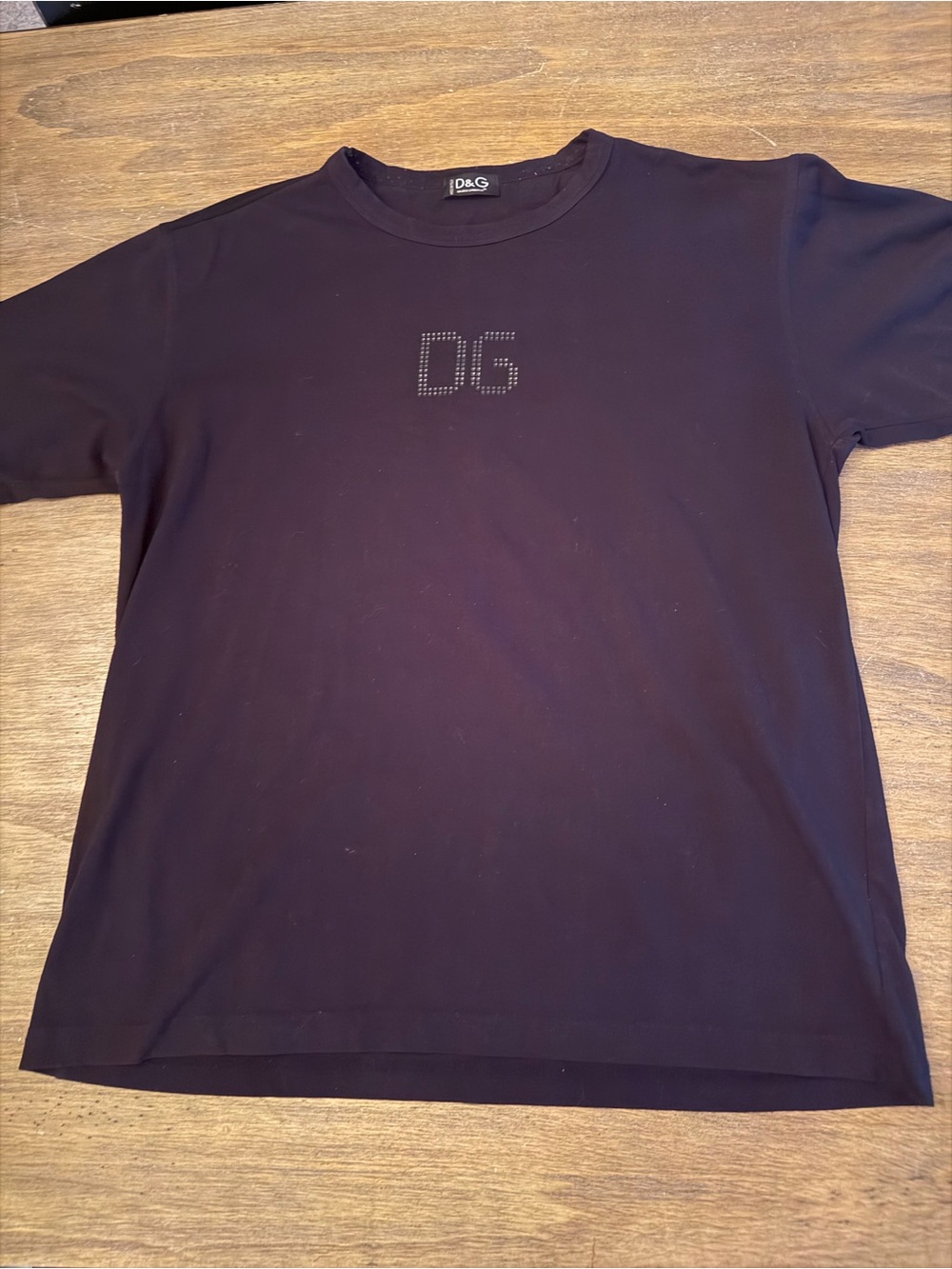 D&G Black Logo Short Sleeve Tee Mens Size Men